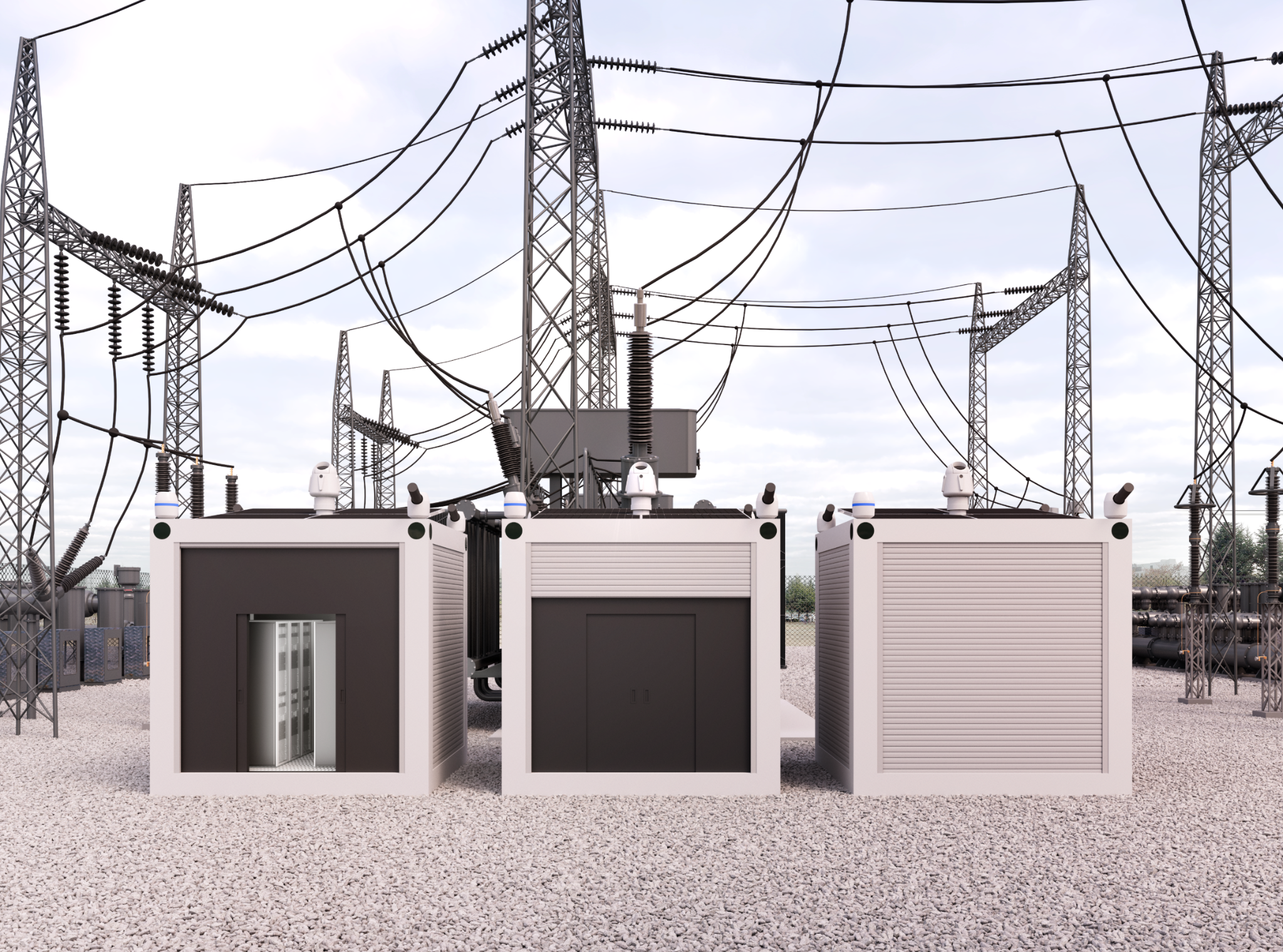 Integrated batteries provide resilient backup power. Optional solar charging extends runtime where sunlight is available.